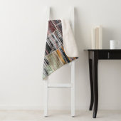 Patchwork Quilt Collage Naadloze Print. Sherpa Deken (In situ)