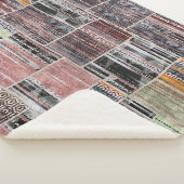 Patchwork Quilt Collage Naadloze Print. Sherpa Deken (3/4)