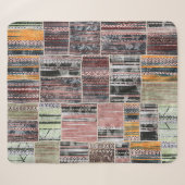 Patchwork Quilt Collage Naadloze Print. Sherpa Deken (Voorkant (horizontaal))