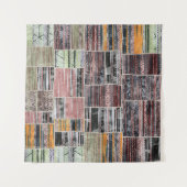 Patchwork Quilt Collage Naadloze Print. Wandkleed (Voorkant (horizontaal))