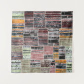 Patchwork Quilt Collage Naadloze Print. Wandkleed (Voorkant)