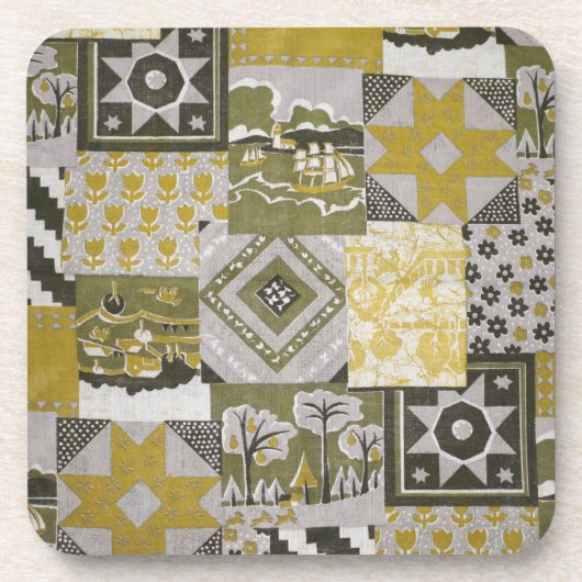 Patchwork Quilt Cork Onderzetter (Voorkant)
