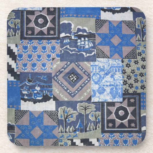 Patchwork Quilt Cork Onderzetter (Voorkant)