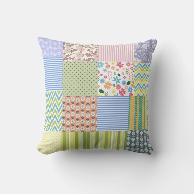 Patchwork Quilt Design Sierkussen (Voorkant)