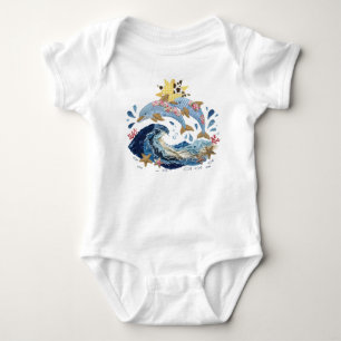 Patchwork Quilt Dolfijnen Romper