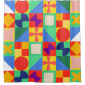Patchwork Quilt Douchegordijn (Voorkant)