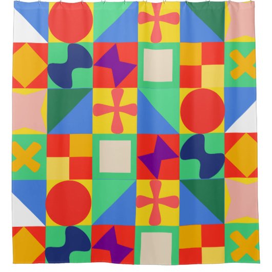 Patchwork Quilt Douchegordijn (Voorkant)