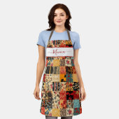 Patchwork Quilt-effect Schort (Gedragen)