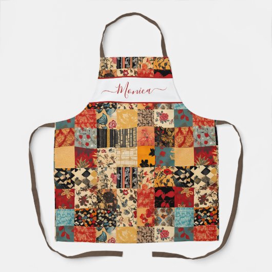 Patchwork Quilt-effect Schort (Voorkant)