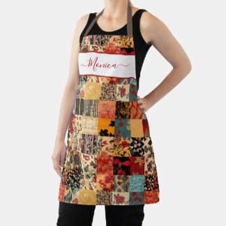 Patchwork Quilt-effect Schort