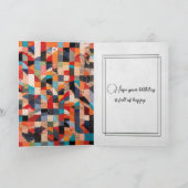 Patchwork Quilt en Naald Verjaardag Kaart (Binnen)