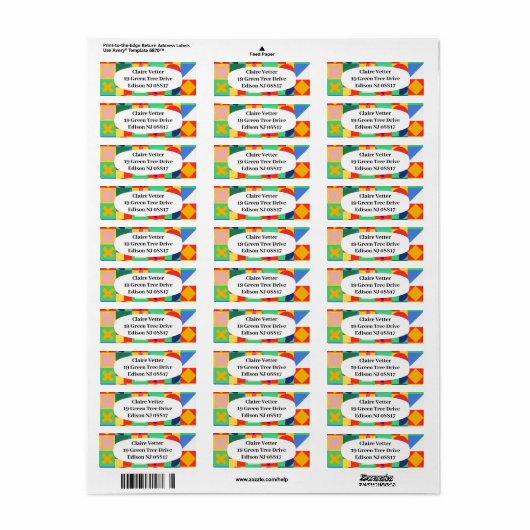 Patchwork Quilt Etiket (Full Sheet)