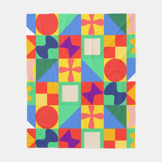 Patchwork Quilt Fleece Deken (Voorkant)