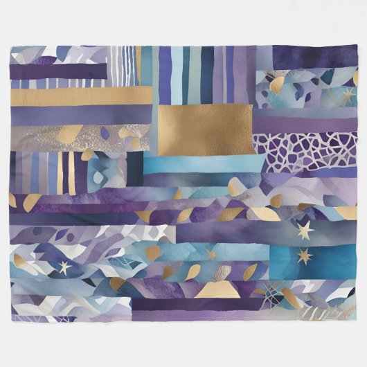 patchwork quilt fleece deken (Voorkant (Horizontaal))