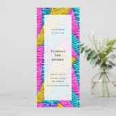 Patchwork quilt geïnspireerd generiek allround fee kaart (Staand voorkant)
