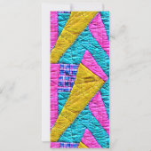Patchwork quilt geïnspireerd generiek allround fee kaart (Achterkant)