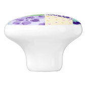 patchwork Quilt geïnspireerde deurknop Keramische Knop (Zijkant)