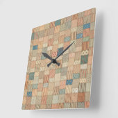 Patchwork quilt in gedempte kleuren vierkante klok (Hoek)