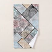 Patchwork quilt keramische tegel cirkels mandala p bad handdoek (Handdoek)