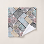 Patchwork quilt keramische tegel cirkels mandala p bad handdoek (Wasdoekje)