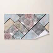 Patchwork quilt keramische tegel cirkels mandala p bad handdoek (Handdoek)