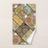 Patchwork quilt keramische tegel cirkels mandala p bad handdoek (Handdoek)