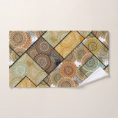 Patchwork quilt keramische tegel cirkels mandala p bad handdoek (Handdoek)