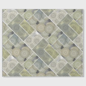 Patchwork quilt keramische tegel cirkels mandala p cadeaupapier (Vlak)