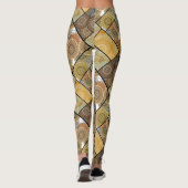 Patchwork quilt keramische tegel cirkels mandala p leggings (Achterkant)