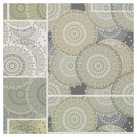 Patchwork quilt keramische tegel cirkels mandala p stof (Swatch)