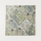 Patchwork quilt keramische tegel cirkels mandala p wandkleed (Voorkant)