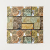 Patchwork quilt keramische tegel cirkels mandala p wandkleed (Voorkant (horizontaal))