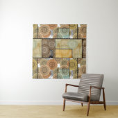 Patchwork quilt keramische tegel cirkels mandala p wandkleed (In Situ (horizontaal))
