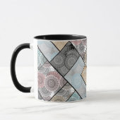 Patchwork quilt keramische tegelcirkels mandala pa mok (Links)