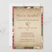 Patchwork Quilt Kerstfeest Kaart (Voorkant)