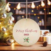  Patchwork Quilt Kerstversiering Keramisch Ornament