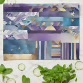 Patchwork quilt keukenhanddoek (Gevouwen)