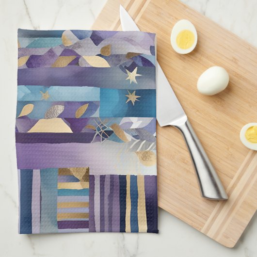 Patchwork quilt keukenhanddoek (Quarter Fold)