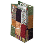 Patchwork Quilt Klein Cadeauzakje (Achterkant Gekanteld)