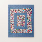 Patchwork quilt met twee grenzen legpuzzel (Verticaal)