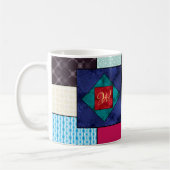 Patchwork Quilt Monogram Koffiemok (Links)