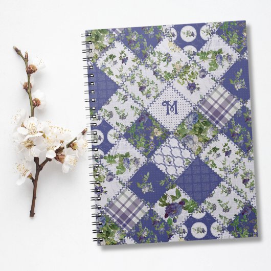  Patchwork Quilt Monogram Notitieboek