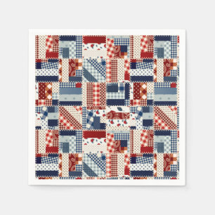 Patchwork Quilt Multicolored Gingham Servet