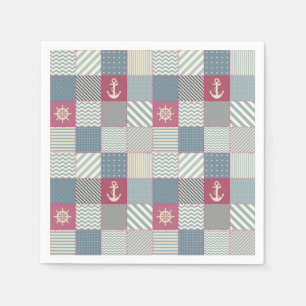 Patchwork Quilt Multicolored Gingham Servetten