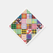 Patchwork Quilt Multicolored Gingham Servetten (Hoek)