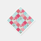 Patchwork Quilt Multicolored Gingham Servetten (Hoek)