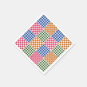 Patchwork Quilt Multicolored Gingham Servetten (Hoek)