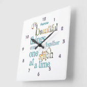 Patchwork Quilt One Stitch at A Time Vierkante Klok (Hoek)