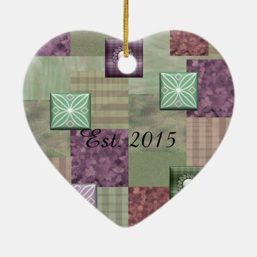 Patchwork Quilt Ornament (Achterkant)