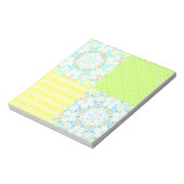 Patchwork quilt ornamental retro  florale ye notitieblok (Linkerzijde)